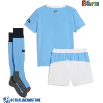 Fotballdrakt Barn Manchester City Hjemmedraktsett 2025-26 Kortermet (+ Korte bukser)